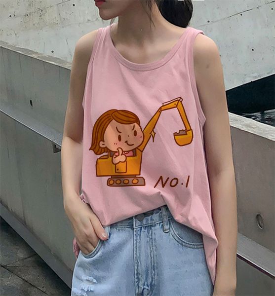 2020new fashion casual lady novelty cartoon cute trolley car printed vest t-shirt loose pink large size sleeveless lady, White
2020new fashion casual lady novelty cartoon cute trolley car printed vest t-shirt loose pink large size sleeveless lady, White