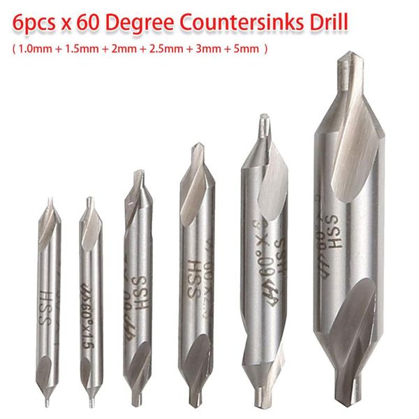 6pcs hss combined center drill 60 degree countersinks angle drill bit 1.0mm 1.5mm 2mm 2.5mm 3mm 5mm for bodhi rosary/ wood
6pcs hss combined center drill 60 degree countersinks angle drill bit 1.0mm 1.5mm 2mm 2.5mm 3mm 5mm for bodhi rosary/ wood