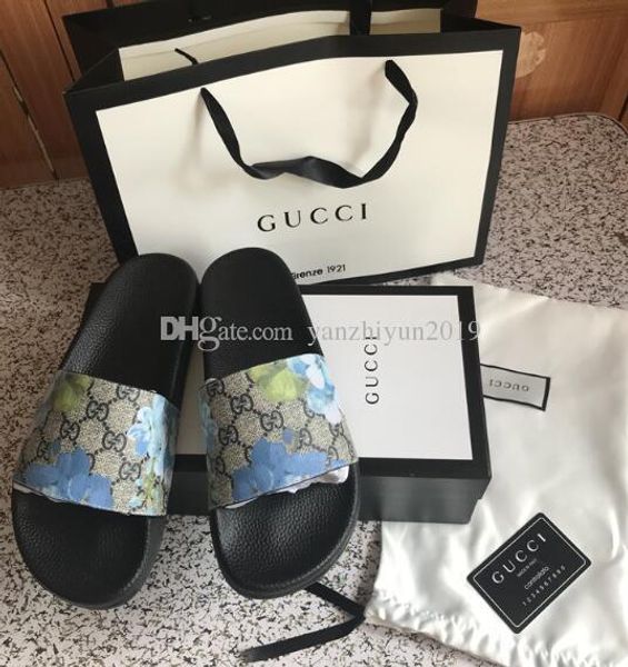 Slippers Women Sandals flip flop Slide Summer Fashion Wide Flat Slippery Slipper Blue Flowers Flip Flop EUR 35-42 with box dustbag
Slippers Women Sandals flip flop Slide Summer Fashion Wide Flat Slippery Slipper Blue Flowers Flip Flop EUR 35-42 with box dustbag