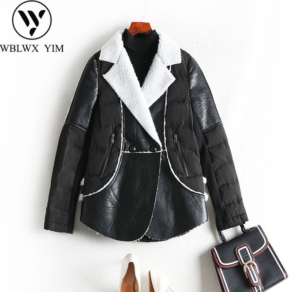 fashion pu leather splice cotton padded coat womens motorcycle winter jacket women thick warm casual cotton coats, Black
fashion pu leather splice cotton padded coat womens motorcycle winter jacket women thick warm casual cotton coats, Black