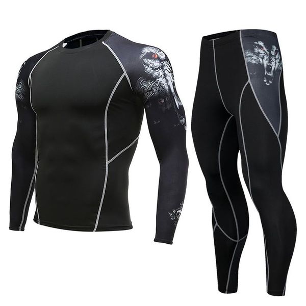 men's bodybuilding compression sets jogger clothes fitness suits long t shirt+pants gyms basic layer tights clothing 2pcs/sets, Gray
men's bodybuilding compression sets jogger clothes fitness suits long t shirt+pants gyms basic layer tights clothing 2pcs/sets, Gray