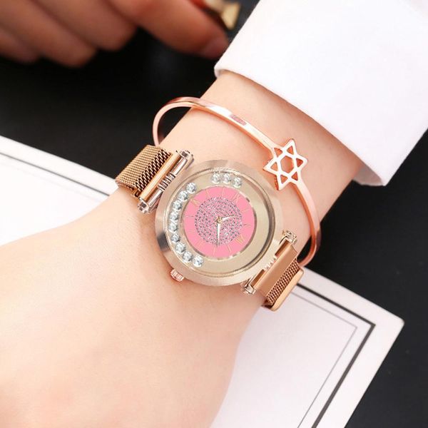 vansvar rose gold women bracelet watches mobile rhinestone pink watch ladies crystal quartz magnetic wrist watches, Slivery;brown
vansvar rose gold women bracelet watches mobile rhinestone pink watch ladies crystal quartz magnetic wrist watches, Slivery;brown