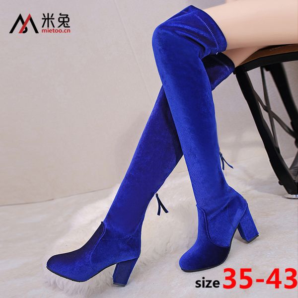 with overknee boots zipper woman boots with elastic thin latest fashion women's shoes, Black
with overknee boots zipper woman boots with elastic thin latest fashion women's shoes, Black