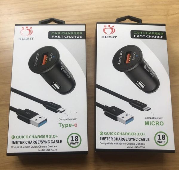 qlesit 18w qc3.0 car charger + 2a cable fast mobile charging with type-c mciro cable kits retail box
qlesit 18w qc3.0 car charger + 2a cable fast mobile charging with type-c mciro cable kits retail box