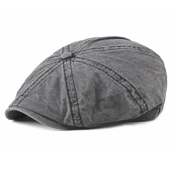 2019 vintage men's washed cotton beret cap outdoor casual newsboy flat hat fashion solid color british hats sun visor caps, Blue;gray
2019 vintage men's washed cotton beret cap outdoor casual newsboy flat hat fashion solid color british hats sun visor caps, Blue;gray
