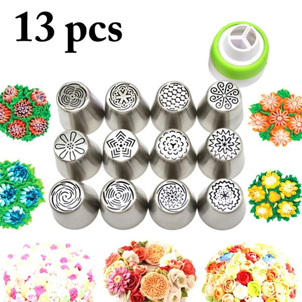 baking & pastry tools 13pcs diy russian cake icing piping decorating nozzle tips with adaptor
baking & pastry tools 13pcs diy russian cake icing piping decorating nozzle tips with adaptor