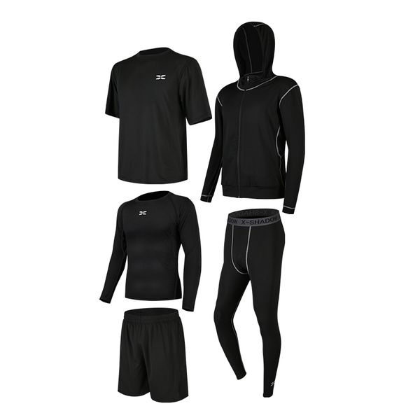 5 piece men's sports suit 2020 jogger tracksuit solid patchwork men's gym clothing workout outdoor running fitness sports suit, Black;blue
5 piece men's sports suit 2020 jogger tracksuit solid patchwork men's gym clothing workout outdoor running fitness sports suit, Black;blue