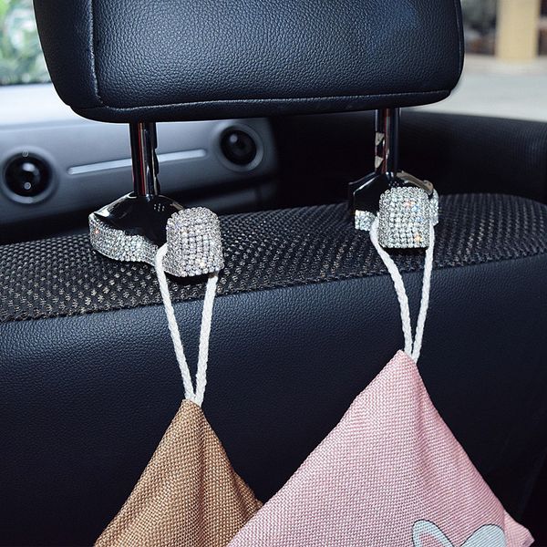 crystal rhinestone car headrest bag hook colorful diamond seat back hook hangers auto storage hooks holder 2pcs accessories
crystal rhinestone car headrest bag hook colorful diamond seat back hook hangers auto storage hooks holder 2pcs accessories