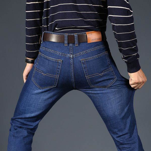 men's pants four seasons men jeans brand mens regular fit denim causal washed blue for, Black
men's pants four seasons men jeans brand mens regular fit denim causal washed blue for, Black