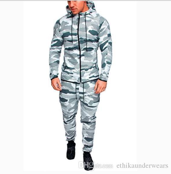2018 autumn men sportwear pants jackets tracksuit men's hoodie camouflage tracksuits outdoor set sportswear sweat suit, Gray
2018 autumn men sportwear pants jackets tracksuit men's hoodie camouflage tracksuits outdoor set sportswear sweat suit, Gray