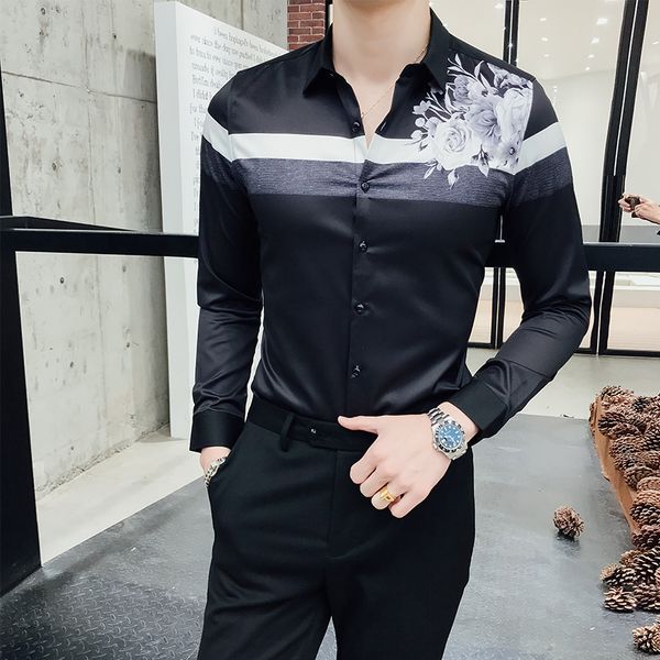 gzdeerax rose printed mens shirts luxury long sleeve casual mens dress shirts fashion slim fit party nightclub male, White;black
gzdeerax rose printed mens shirts luxury long sleeve casual mens dress shirts fashion slim fit party nightclub male, White;black