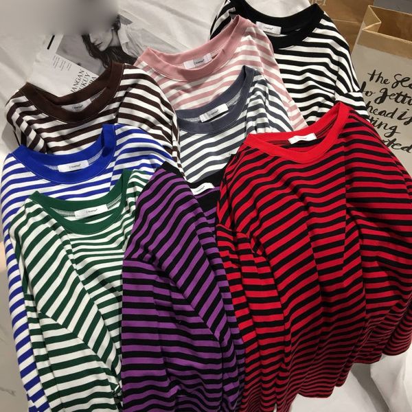 women shirt womens designer stripe t shirts women medium long causal tshirt thin korean streetwear women clothes 2019 clothes, White
women shirt womens designer stripe t shirts women medium long causal tshirt thin korean streetwear women clothes 2019 clothes, White