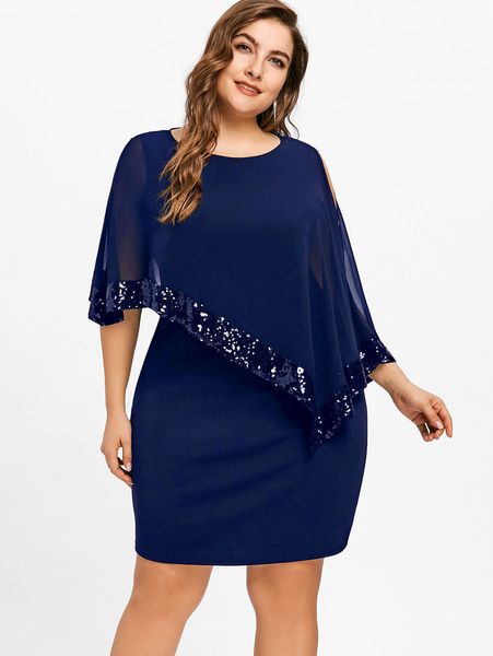 summer dress woman clothes sequined overlay capelet dress 2019 crew neck dress o neck short sleeve women vestidos robe femme 5xl, Black;gray
summer dress woman clothes sequined overlay capelet dress 2019 crew neck dress o neck short sleeve women vestidos robe femme 5xl, Black;gray