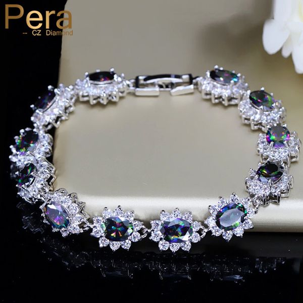 pera vintage big flower multi colored cubic zirconia christmas party jewerly link chain bracelet for women accessories b045, Black
pera vintage big flower multi colored cubic zirconia christmas party jewerly link chain bracelet for women accessories b045, Black