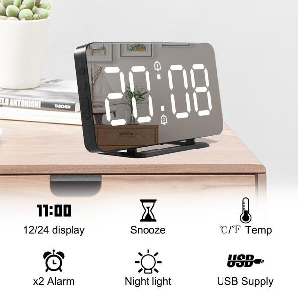 wall clock mirror alarm clock electronic temperature snooze clocks usb nightlight digital led watch home decoration
wall clock mirror alarm clock electronic temperature snooze clocks usb nightlight digital led watch home decoration