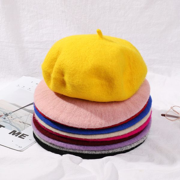 children woolen beret girl painter hat baby parent-child cap girls solid color autumn winter beret hat pumpkin felt headgear, Yellow
children woolen beret girl painter hat baby parent-child cap girls solid color autumn winter beret hat pumpkin felt headgear, Yellow