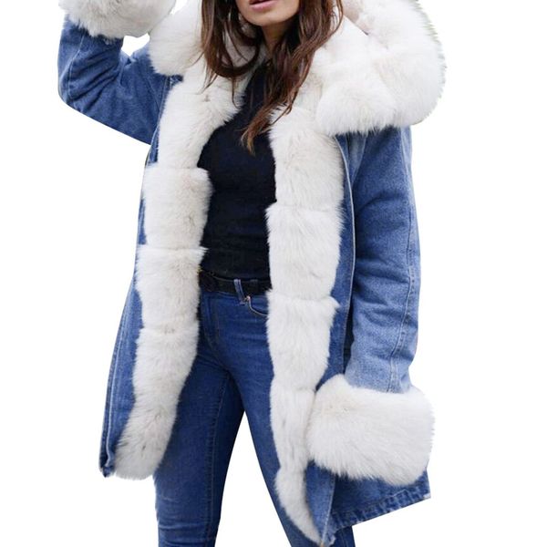 winter coat women fleece denim jacket hooded coat fishtail long sleeves overcoat parka jacket women abrigos mujer invierno 2019, Black
winter coat women fleece denim jacket hooded coat fishtail long sleeves overcoat parka jacket women abrigos mujer invierno 2019, Black