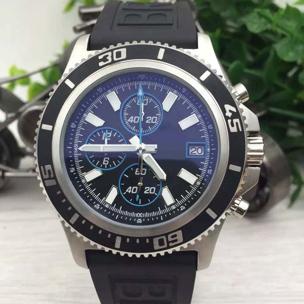 functional outdoor men watch br1884 superocean 42mm chronomat blue circle man wristwatches quartz mens watches with black rubber band, Slivery;brown
functional outdoor men watch br1884 superocean 42mm chronomat blue circle man wristwatches quartz mens watches with black rubber band, Slivery;brown