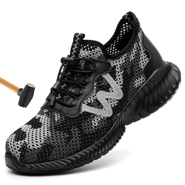 work shoes boots for men shoes steel toe cap safety men boots anti-puncture indestructible breathable male, Black
work shoes boots for men shoes steel toe cap safety men boots anti-puncture indestructible breathable male, Black