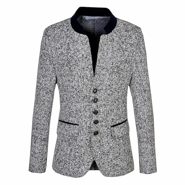 men's suit coat autumn and winter woolen slim collar long-sleeved single-breasted / male fashion wool blazer, White;black
men's suit coat autumn and winter woolen slim collar long-sleeved single-breasted / male fashion wool blazer, White;black
