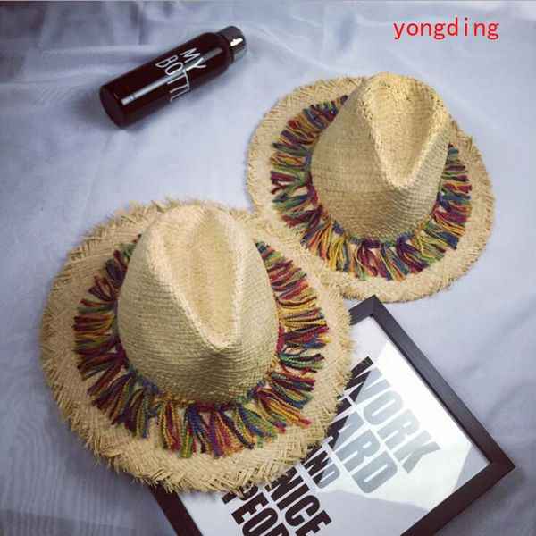 summer women to prevent outside the sun hat xiangyan ring straw hat girl retro beach panama chapeu feminino soft jazz, Blue;gray
summer women to prevent outside the sun hat xiangyan ring straw hat girl retro beach panama chapeu feminino soft jazz, Blue;gray