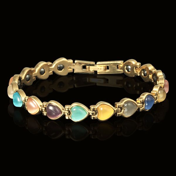 new fashion women's classic health matel bracelet for women colorful opal stones magnetic fashion ladies bangle jewelry, White
new fashion women's classic health matel bracelet for women colorful opal stones magnetic fashion ladies bangle jewelry, White