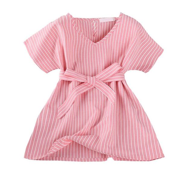 2-7y summer children baby girls dress bow tie short sleeve v-neck stripe princess dresses for girl fashion summer clothing, Red;yellow
2-7y summer children baby girls dress bow tie short sleeve v-neck stripe princess dresses for girl fashion summer clothing, Red;yellow