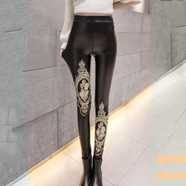 women fashion pants fashion women spring autumn imitation leather pants embroidery leggings trousers casual #40%, Black;white
women fashion pants fashion women spring autumn imitation leather pants embroidery leggings trousers casual #40%, Black;white