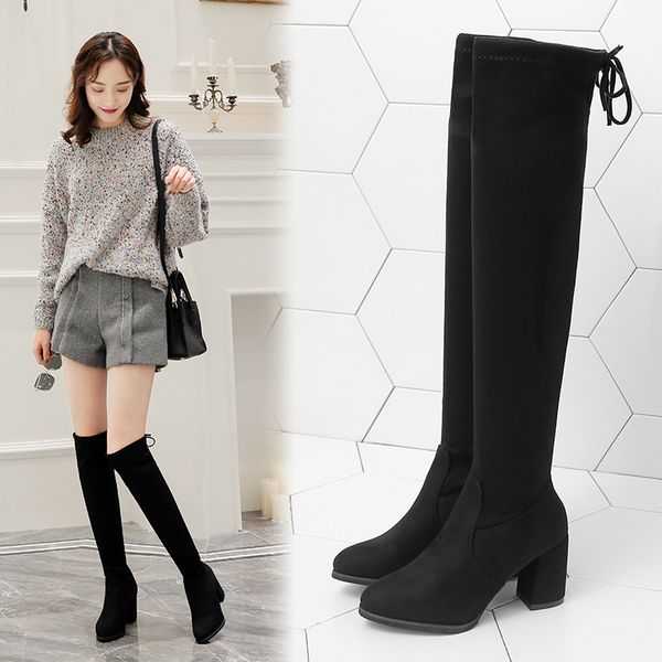 knee high boots elastic brand black leather ankle long boots women pointed toe letter high heel shoes woman fashion runway long boots
knee high boots elastic brand black leather ankle long boots women pointed toe letter high heel shoes woman fashion runway long boots
