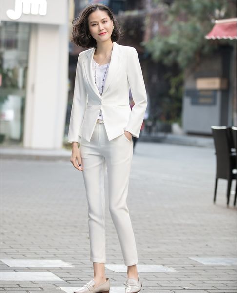 femalewhite blazer women business suits formal office suits work wear uniforms ladies pant and jacket set, White;black
femalewhite blazer women business suits formal office suits work wear uniforms ladies pant and jacket set, White;black
