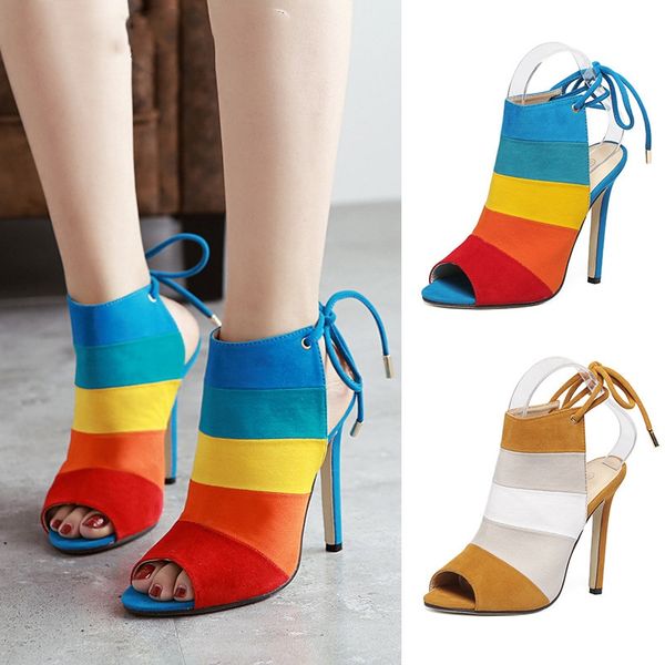 women designer dress shoes shoes sandals women stud sandal summer high heels shoes ladies party patchwork rainbow color shoe, Black
women designer dress shoes shoes sandals women stud sandal summer high heels shoes ladies party patchwork rainbow color shoe, Black