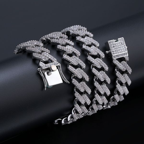 strip miami cuba chain ice out men's necklace full of zircon crystal hip hop necklace jewelry, Silver
strip miami cuba chain ice out men's necklace full of zircon crystal hip hop necklace jewelry, Silver