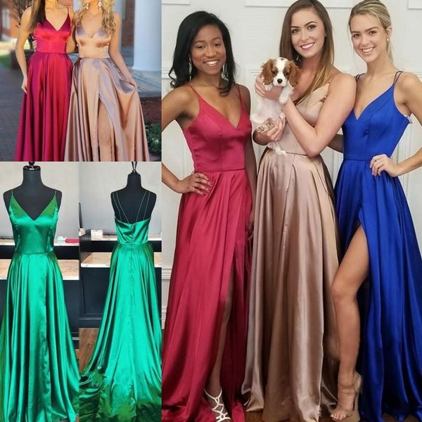 simple v-neck prom dresses sweep train slit special occasion dresses juniors evening dresses party gowns robes de soirée, Black
simple v-neck prom dresses sweep train slit special occasion dresses juniors evening dresses party gowns robes de soirée, Black