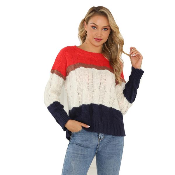 chrleisure charm splice colour sweater woman thicken temperament candy colors feminine sweaters loose winter sweater, White;black
chrleisure charm splice colour sweater woman thicken temperament candy colors feminine sweaters loose winter sweater, White;black