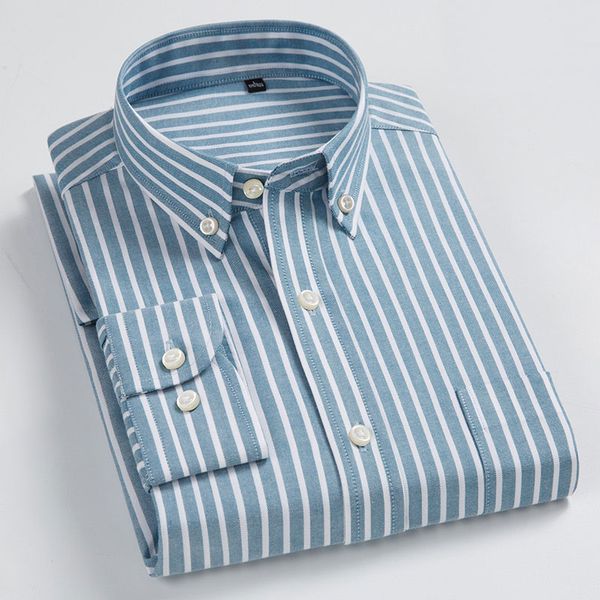 high grade 100% cotton men oxford casual shirt social classic long sleeve fashion button-down business casual striped shirt, White;black
high grade 100% cotton men oxford casual shirt social classic long sleeve fashion button-down business casual striped shirt, White;black