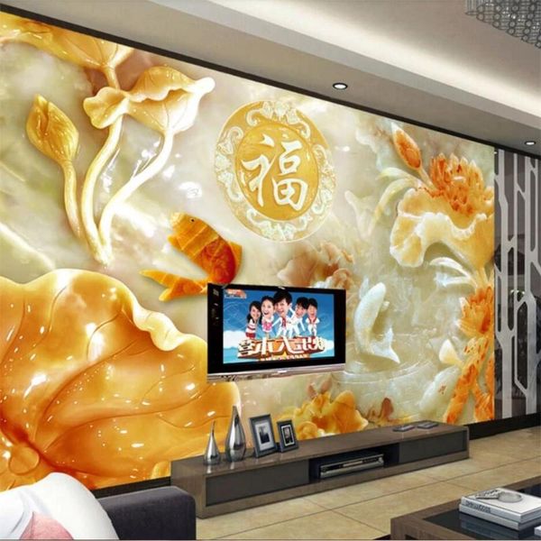 mural custom wallpapers 3d large p murals 3d frescoes jade carving wealthy frescoes living room tv wall papel de parede
mural custom wallpapers 3d large p murals 3d frescoes jade carving wealthy frescoes living room tv wall papel de parede