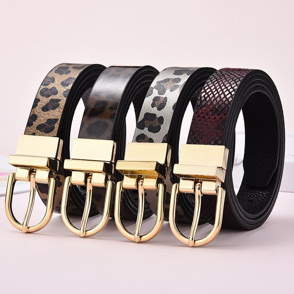female leopard belts women high-end double-sided rotating pin buckle womens belt two colors 110cm belt, Black;brown
female leopard belts women high-end double-sided rotating pin buckle womens belt two colors 110cm belt, Black;brown