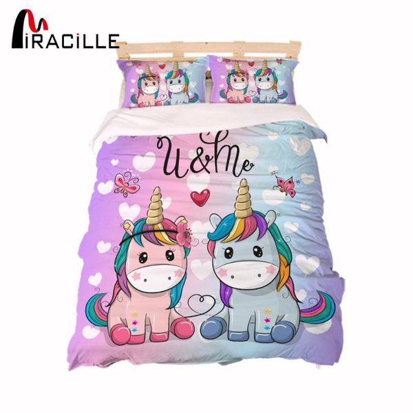 miracille lovely unicorn double bedding 3pcs/set colorful children duvet cover for kids large size bed quilt covers home textile
miracille lovely unicorn double bedding 3pcs/set colorful children duvet cover for kids large size bed quilt covers home textile