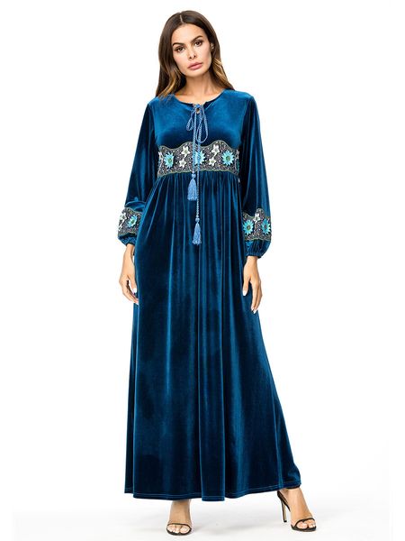 187300 hand-embroidered korean velvet long dress muslim solid color robes ofu tamaitai mosalemi moslemi naiste kleit muslimske kvinder, Red
187300 hand-embroidered korean velvet long dress muslim solid color robes ofu tamaitai mosalemi moslemi naiste kleit muslimske kvinder, Red