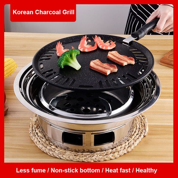 camp kitchen korean-style charcoal grill stainless steel outdoor portable home multi-function barbecue non-stick pan full set
camp kitchen korean-style charcoal grill stainless steel outdoor portable home multi-function barbecue non-stick pan full set