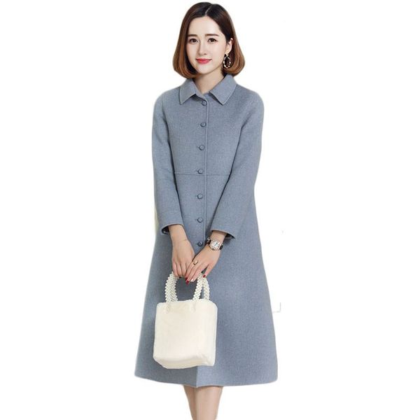 autumn winter female pure wool coat women casual slim cardigan wool blends handmade cashmere double-sided jacket overcoats x48, Black
autumn winter female pure wool coat women casual slim cardigan wool blends handmade cashmere double-sided jacket overcoats x48, Black