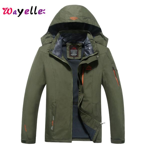 2019 male velvet warm color jacket autumn winter brand waterproof windproof jacket coat tourism mountain men, Black
2019 male velvet warm color jacket autumn winter brand waterproof windproof jacket coat tourism mountain men, Black