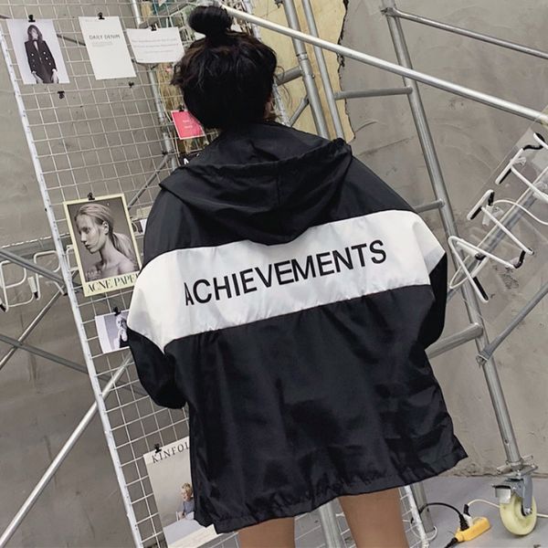 women's windbreaker jacket loose outdoor color matching thin coat cotton printing breathable sunscreen long sleeve zipper jacket, Black;brown
women's windbreaker jacket loose outdoor color matching thin coat cotton printing breathable sunscreen long sleeve zipper jacket, Black;brown
