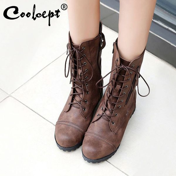 coolcept size 35-43 women boots cross strap winter shoes women warm fur mid calf boot zipper fashion office lady flats footwear, Black
coolcept size 35-43 women boots cross strap winter shoes women warm fur mid calf boot zipper fashion office lady flats footwear, Black
