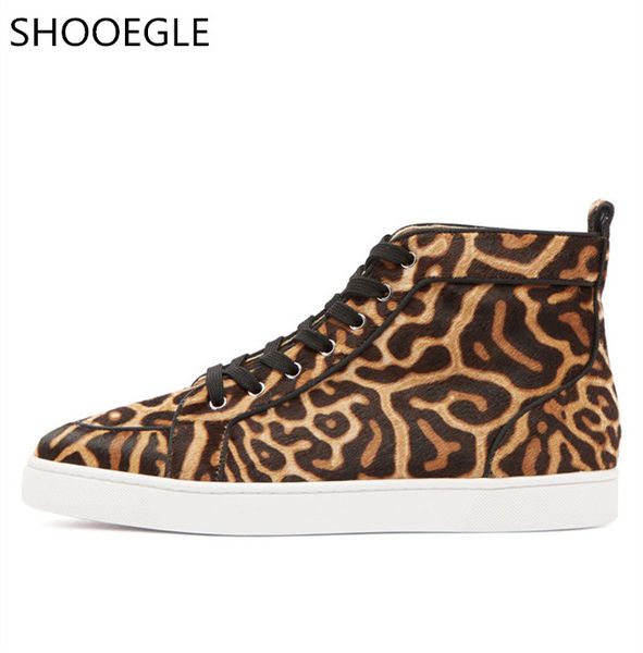 shooegle luxurious handmade men high sneakers fashion horsehair leopard prints platform flats lace up shoes, Black
shooegle luxurious handmade men high sneakers fashion horsehair leopard prints platform flats lace up shoes, Black