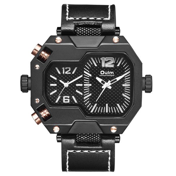 brand oulm watches fashion design men watches two time zone casual genuine leather quartz watch man watch relogio masculino, Slivery;brown
brand oulm watches fashion design men watches two time zone casual genuine leather quartz watch man watch relogio masculino, Slivery;brown