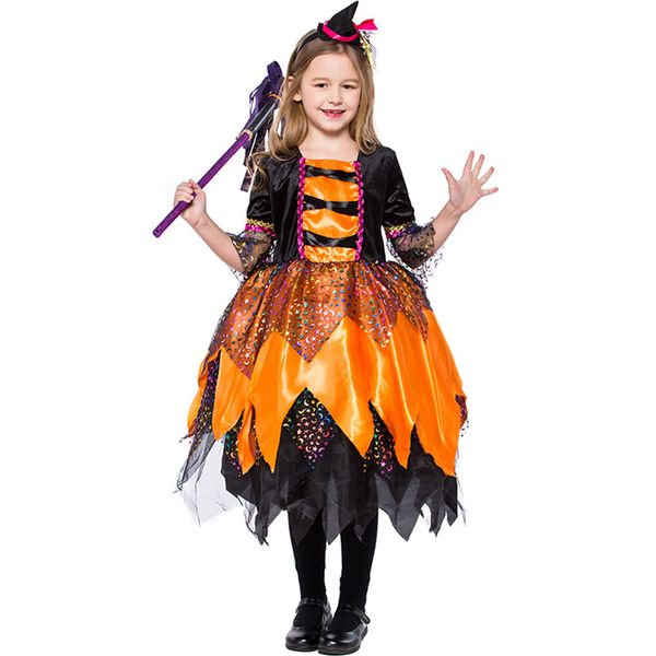 cosplay halloween carnival purim costume orange girl witch dress vampire demon dress for kids holiday masquerade uniform, Silver
cosplay halloween carnival purim costume orange girl witch dress vampire demon dress for kids holiday masquerade uniform, Silver