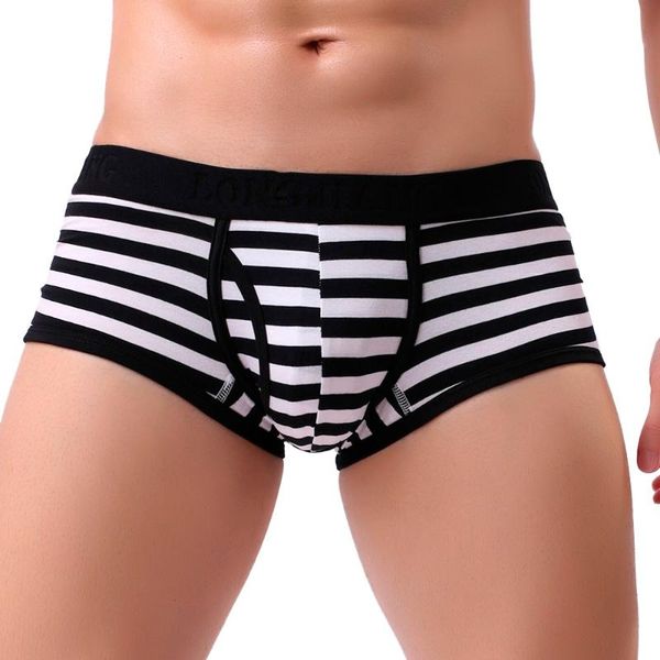 mens boxer underwear men striped breathable underwear boxershorts bulge pouch shorts underpants cotton cueca masculina 2019, Black;white
mens boxer underwear men striped breathable underwear boxershorts bulge pouch shorts underpants cotton cueca masculina 2019, Black;white