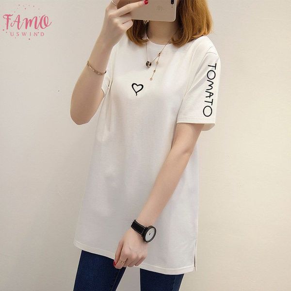 2020 korean version of the new summer womens coat big yards long section of loose t shirt white short sleeve casual t
2020 korean version of the new summer womens coat big yards long section of loose t shirt white short sleeve casual t