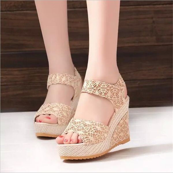 women wedges sandals fashion 2019 summer lace platform casual hook loop sandals women high heel shoes, Black
women wedges sandals fashion 2019 summer lace platform casual hook loop sandals women high heel shoes, Black